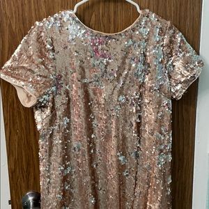 Beautiful sequins gold dress